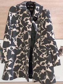 Cappotto donna Killah bianco grigi design Farfalle