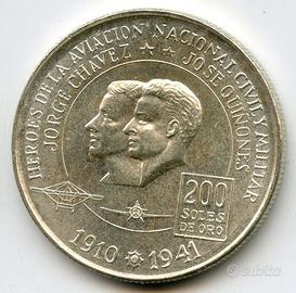 PERU PILOTI EROI AVIAZIONE ARGENTO PESO 22g T0,800