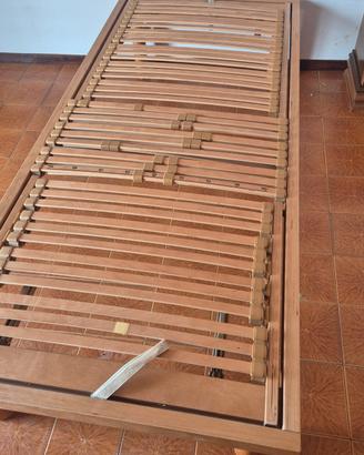 due reti in doghe ortopediche reclinabili 