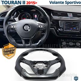 VOLANTE Sportivo Per VW Touran 2 Carbonio e Pelle