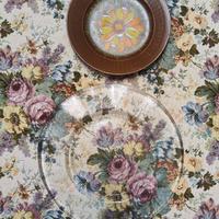 2 Piatti 1 in vetro trasparente e 1 in ceramica