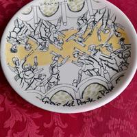 Piatto in ceramica Remo Brindisi "Gioco del Ponte"