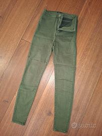 Jeans Verdi scuro Bershka