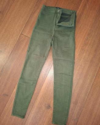 Jeans Verdi scuro Bershka