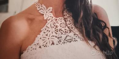 Abito da sposa in pizzo siciliano 