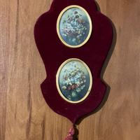 Quadro velluto vintage a tema floreale