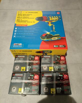 Trapano e batterie parkside 