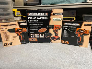 3 Avvitatori 18-12 volt Armour &Danforth