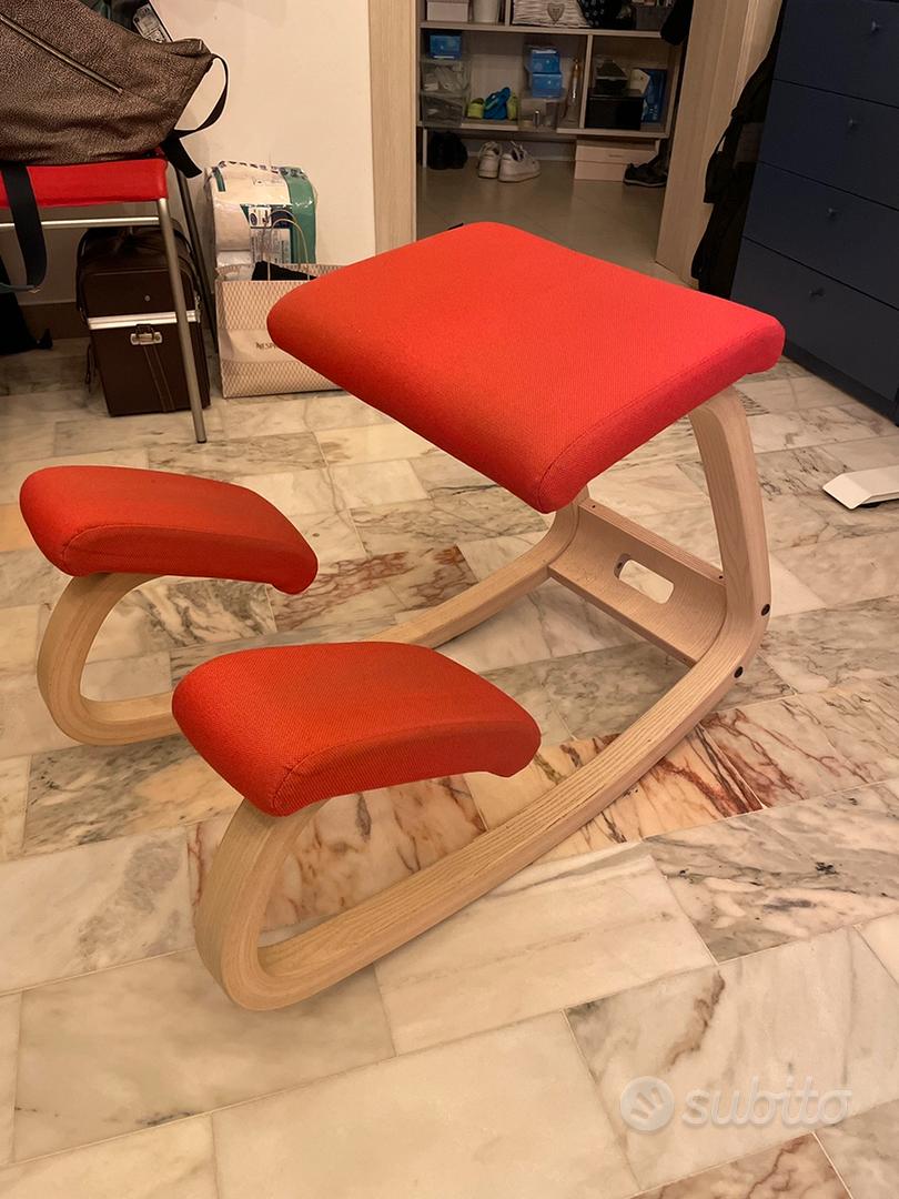 SEDIA ERGONOMICA POSTURALE Stokke Varier Thatsit - Rosso e Legno di  Frassino EUR 650,00 - PicClick IT