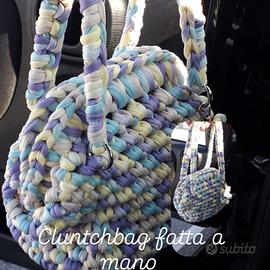 Cluntchbag fatta a mano in fettuccia