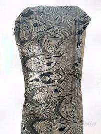 Vestito sera Elisabetta franchi grigio floreale