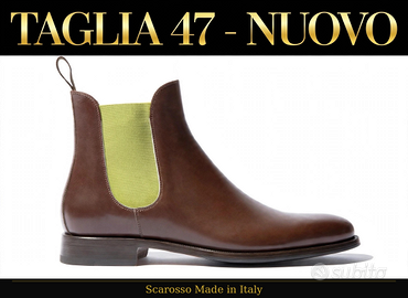 Scarosso Chelsea Boot Uomo 47 Brown Lime Giancarlo