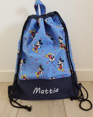 Sacca asilo bambini, zainetto asilo personalizzato