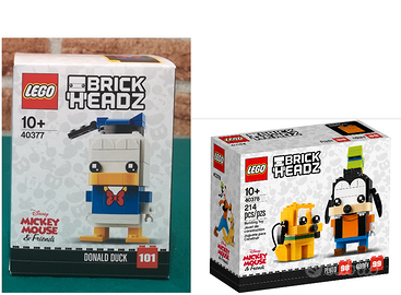 LEGO BrickHeadz Paperino 40377 Pippo e Pluto 40378