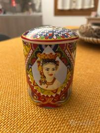 Candela e portacandela in ceramica