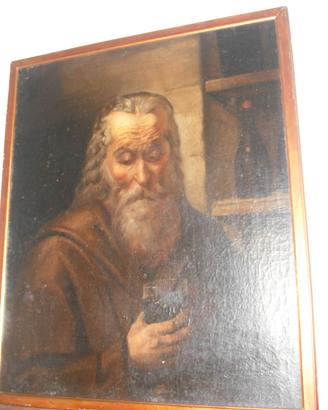 antico dipinto olio su tela