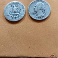 monete un quarto di dollaro in argento