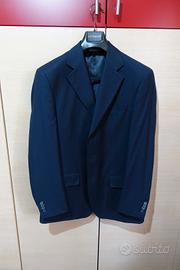 Abito classico blu gessato rigato tinta sutinta 50