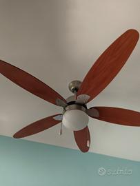 ventilatore da soffitto con lampada 