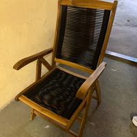 SET 4 SEDIE CASA GIARDINO BARCA legno