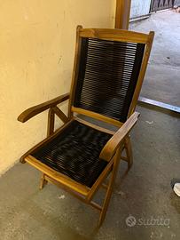 SET 4 SEDIE CASA GIARDINO BARCA legno