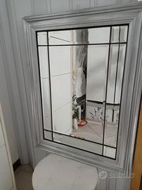 Specchio 84 x 64 con cornice argento