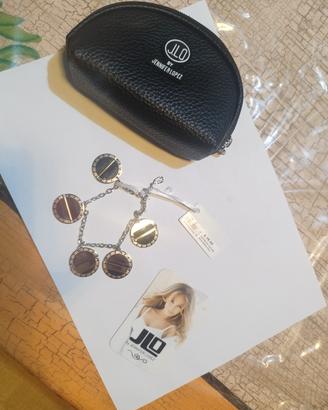 Set collana e bracciale con pochette. Nuovi 