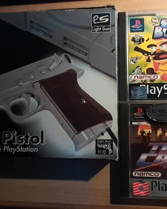 Lotto Time Pistol + Time Crisis e Point Blank PS1