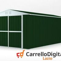 Box garage auto in Acciaio 327x611 verde scuro