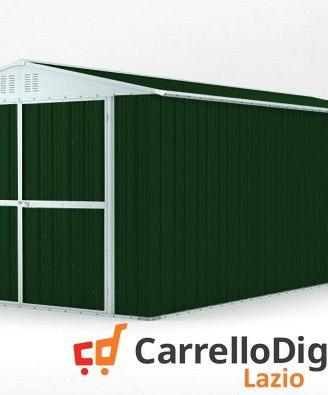 Box garage auto in Acciaio 327x611 verde scuro