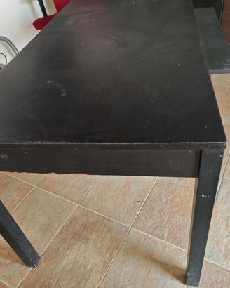 Scrivania nera legno ikea