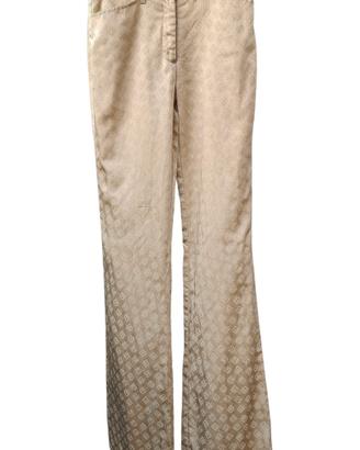 Pantalone vintage champagne Laura Biagiotti lucido