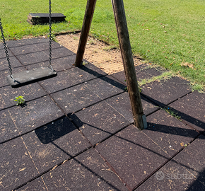 Piastrelle gomma giardino piastre parco giochi