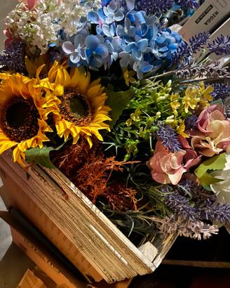 Cesta shabby chic porta fiori