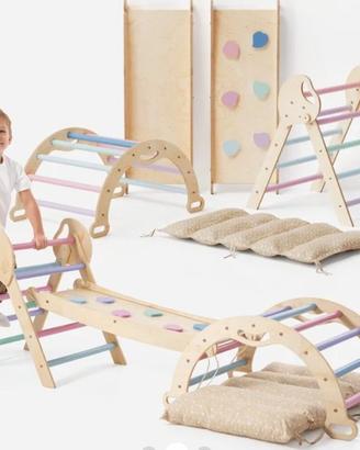 Set 5in1 Montessori arrampicata Goodevas pastello