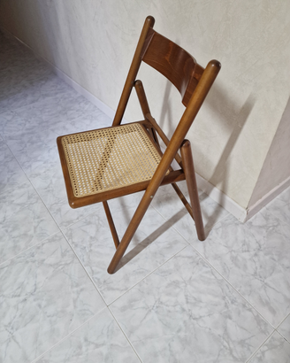 Sedia pieghevole rattan