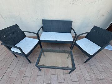 Set salotto da giardino (Divani + Tavolino)