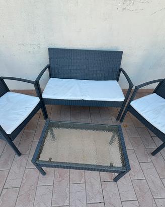 Set salotto da giardino (Divani + Tavolino)