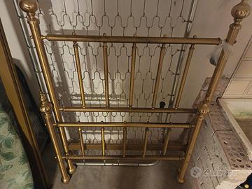 letto singolo ottone