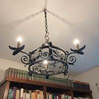 Lampadario antico/vintage ferro battuto “medioevo”