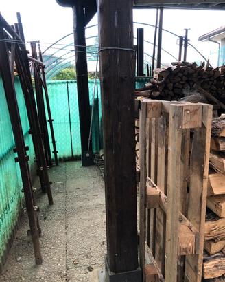 pilastri uso fiume 20x20 legno massello