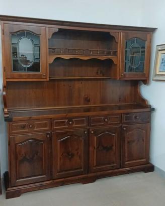 credenza rustica 4 ante in legno massello
