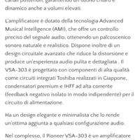 Splendido amplificatore PIONEER VSA 303.
