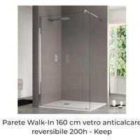 Parete doccia Walk-In 160cm Vetro anticalcare