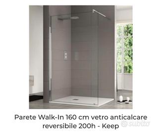 Parete doccia Walk-In 160cm Vetro anticalcare