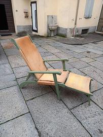 Sedia sdraio in legno fine 800