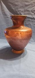 Vaso Grande Rame Martellato Vintage H30cm Ottone
