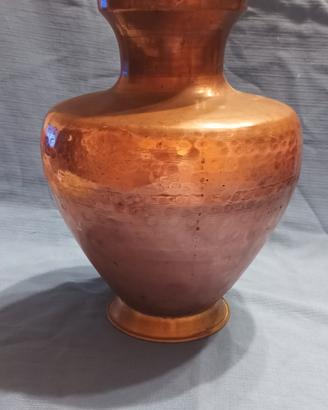 Vaso Grande Rame Martellato Vintage H30cm Ottone