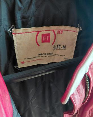 Giubbotto in pelle color bordeaux marca GAP 