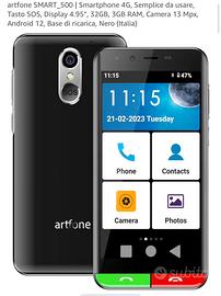 Artfone SMART_500 Smartphone 4G SOS Nero
